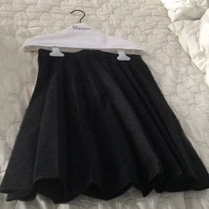 Valentino Black polka dot pleat skirt